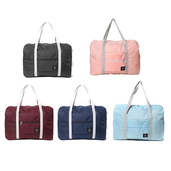 Vikbara resväskor Stor kapacitet Väska Unisex Bagage Handväskor VattentätAU- black black One size fits all