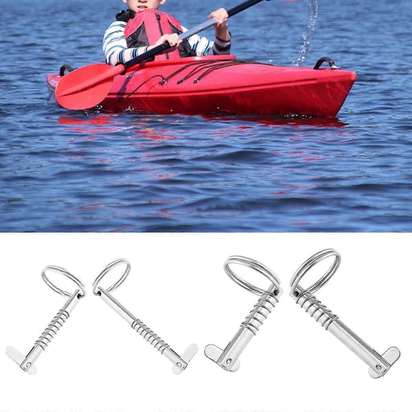 Lynudløserstift Lynudløserstift 316 Rustfrit stål Bimini topstift Marine med trækringe Båddele Hardware 8x76mm-Perfet 8x76mm
