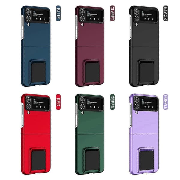 Durable, robust and slim case for Samsung Galaxy ZFlip 6 with adjustable stand Black