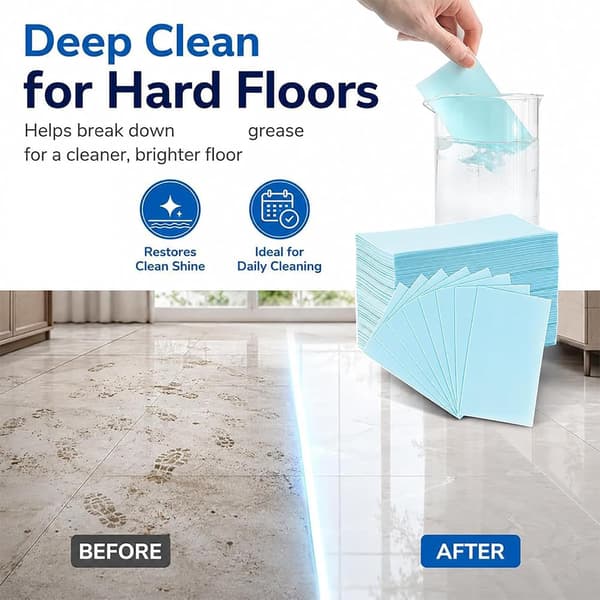 Floor Cleaning Tablets - New Formula, Soluble and Dosed, Deep Cleaning, Multifunctional and Various Scents (Blue, 100)