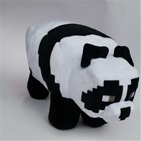 Minecraft Panda Plys Sort/Hvid 25 cm