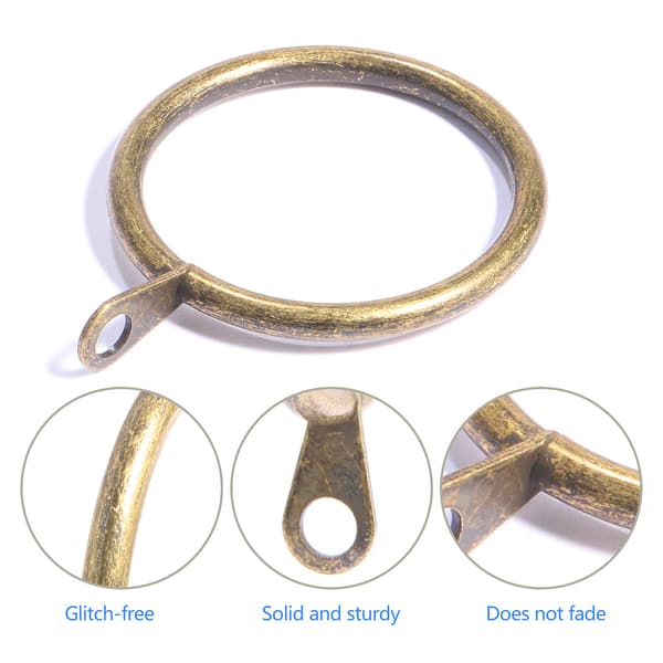 50-pak metalgardinringe 38 mm indvendig diameter (messing)