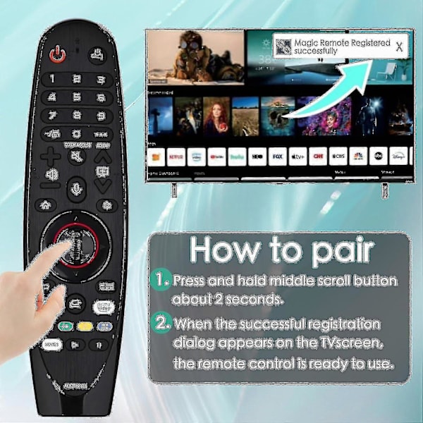 Replacement Remote Control for LG Smart TV, LG Magic Remote AN-MR20GA with Voice Function