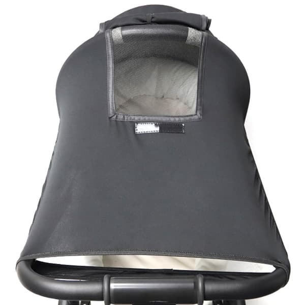 Universal Stroller Canopy with UV 50+ Protection, Universal Stroller Parasol - Universal Stroller Hood, Stroller Canopy with Viewing Window, Black