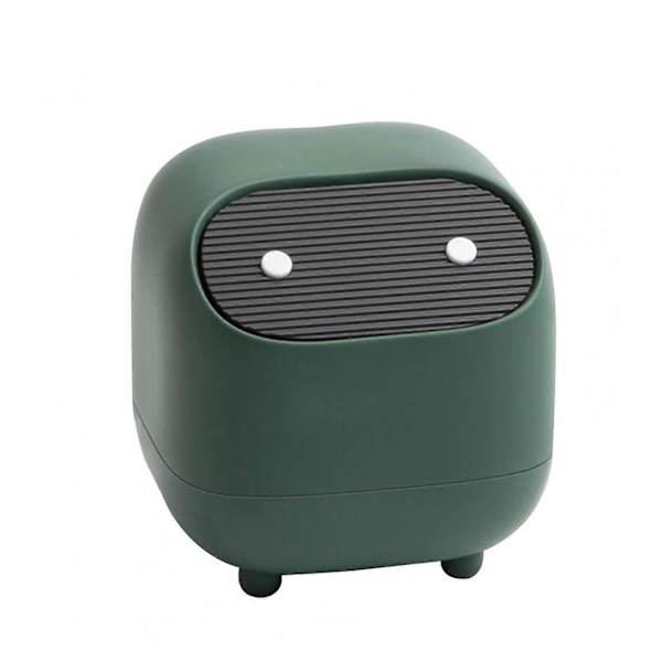 Small Trash Can, Cute Ninja Press Desktop Bin with Lid