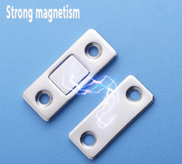 Magnetlås / usynlige magnetiske dørlåse Rustfrit stål 2-pak Black