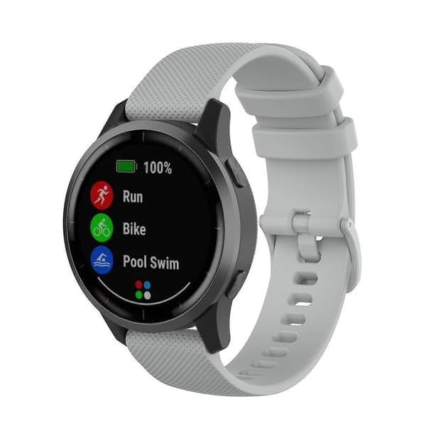 Garmin Vivoactive 4 22mm silikoniranneke Gray