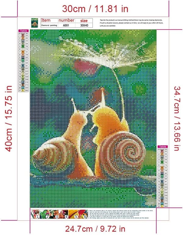 Diamantmaling, 30x40cm Diamantmalingsbilder DIY 5D Diamant