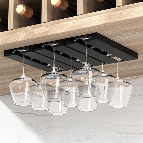 Veggmontert vinglassholder hvit