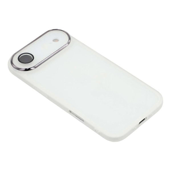Compatible with iPhone 17 Air Case Electroplated Camera Frame TPU Phone Case Transparent White
