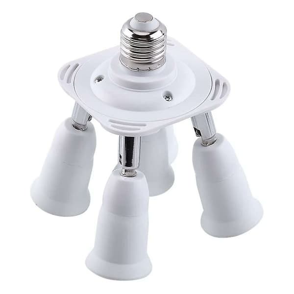 5 i 1 E27 Sokkel Splitter Adapter Sokkel Adapter Splitter Sokkel Adapter Omformerholder for E27 LED-pærer