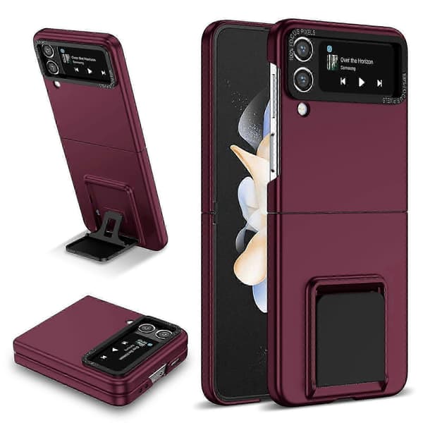 Durable, Heavy-Duty, and Slim Case for Samsung Galaxy ZFlip 6 with Adjustable Stand Dark Red