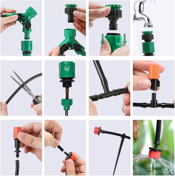 Garden Irrigation System, 149-piece Micro Drip Irrigation Kit Automatic Watering, Automatic Drip Irrigation Kit, Garden for Plants 20M 4/