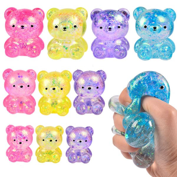 Bjørneleke Glitter Gummy Bear Needoh e Dyreleke 7.5CM
