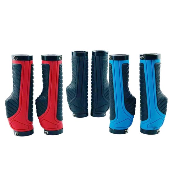 Ergonomic Bicycle Grips with Double Lock - Black Black 195
