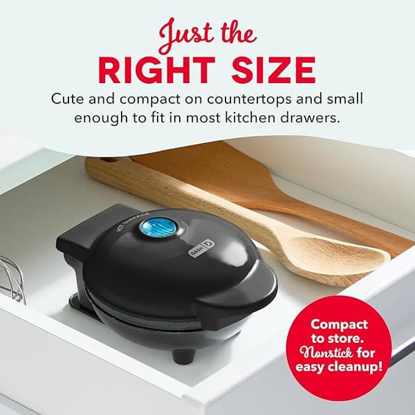 Mini Waffle Maker, Compact Non-Stick Breakfast Sandwich Maker for Waffles, Pancakes, Hash Browns and Quick Snacks, 220V