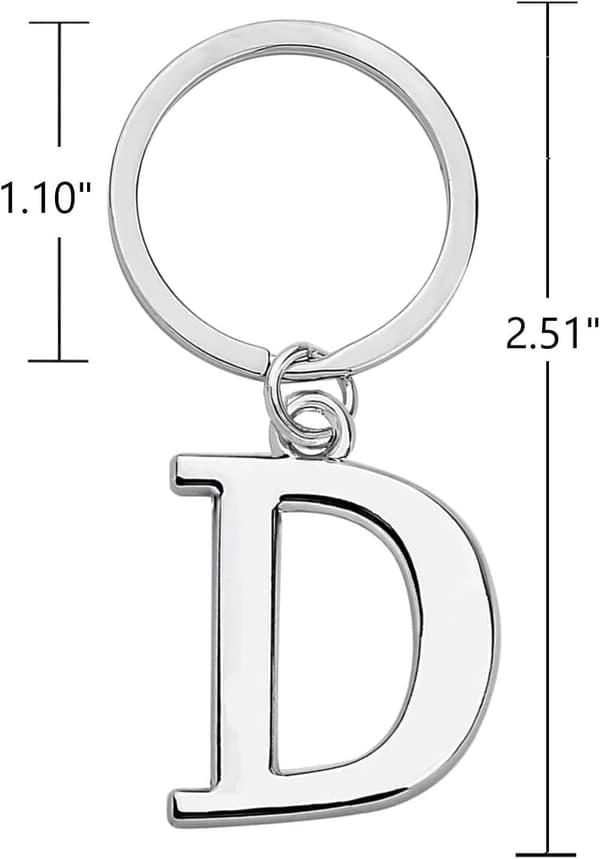 Nøglering Bogstav - Initial Bogstav Nøglering Charm Bogstav D