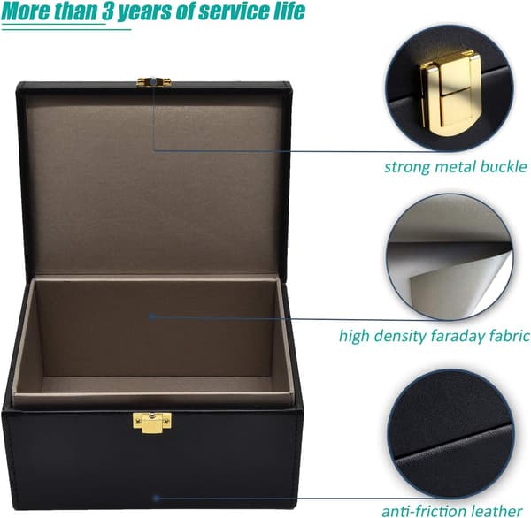 Signal Blocking Box for Car Key, Keyless Car Key Security Box, Large Signal Blocking Box