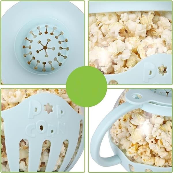 DIY Microwave Popcorn Maker High Borosilicate Glass 2.13L with Lid
