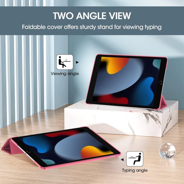 Fodral för iPad 10.2 Fodral iPad Cover 7:e/8:e/9:e generation Rosa