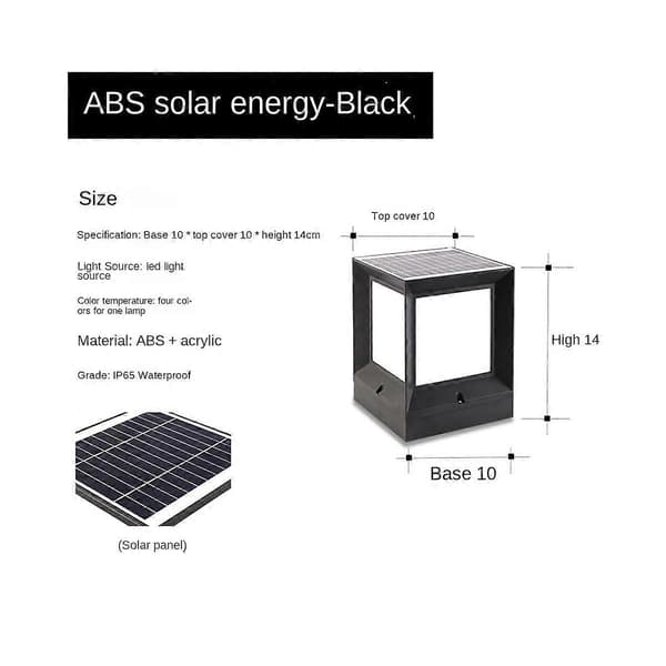 LED Solar Lamp for Post Solar Powered Outdoor Waterproof Wall Lamp for Yard La