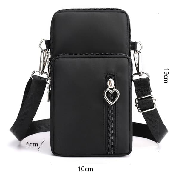 Liten crossbody-plånbokstelefonväska för damer