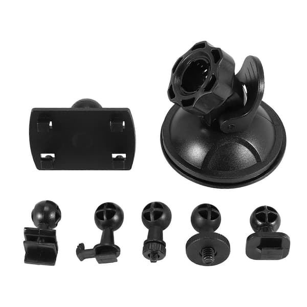 Car Mount with Suction Cup for Dashcam, 6 Different Adapters, Angle Adjustable Mount for Driving Camera
