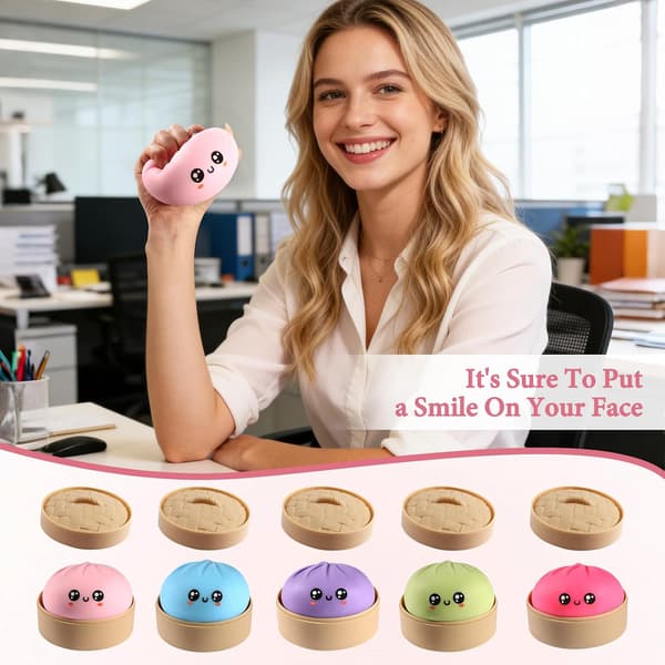 1 stk Dumpling Squishy Mystery Box, Sød Stor Squishy Dumpling Stressbold Fidget Sensorisk Legetøj til Voksne Angstlindring, Nyhed Klemme B