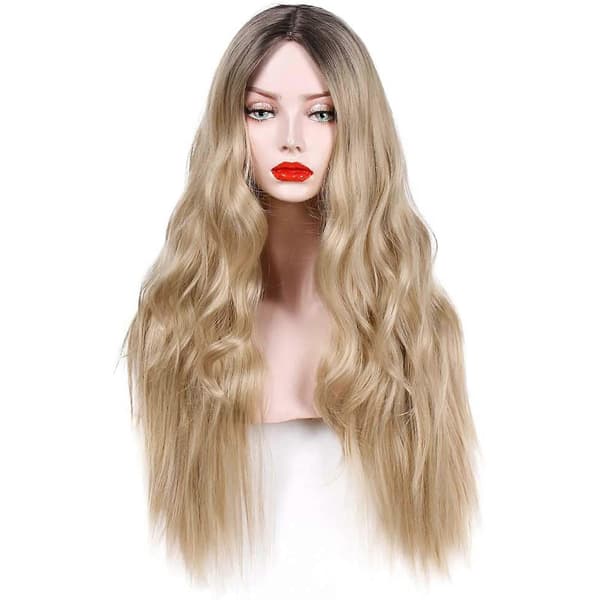 Damper Gold Micro Curl Set Wavy Curl Wig Can Be Straightened And Curled