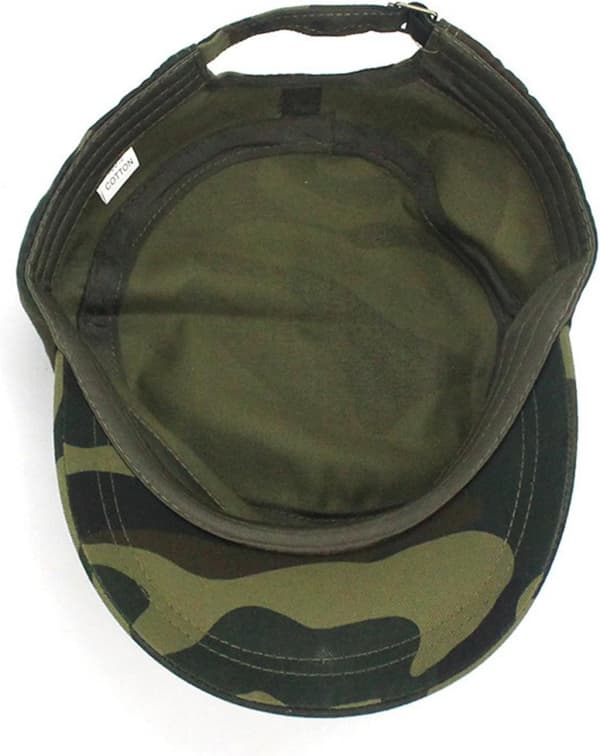 (Army Green) Military Hat Cadet Cap for Men Cadet Army Cap Basic Everyday Military Style Hat Camo Army Cap Classic Camouflage Cap