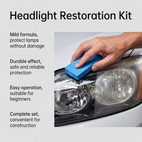 Headlight Care Kit - Cleaning and Polishing for Clear Visibility