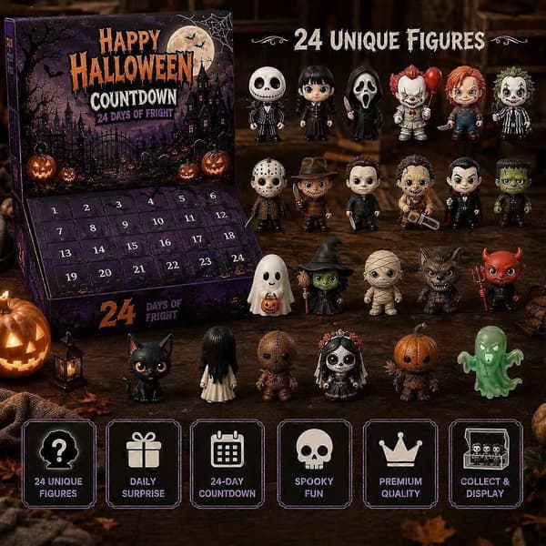 2026 Countdown to Halloween Every Day with This Halloween Countdown Calendar with 24 Unique Spooky Figures