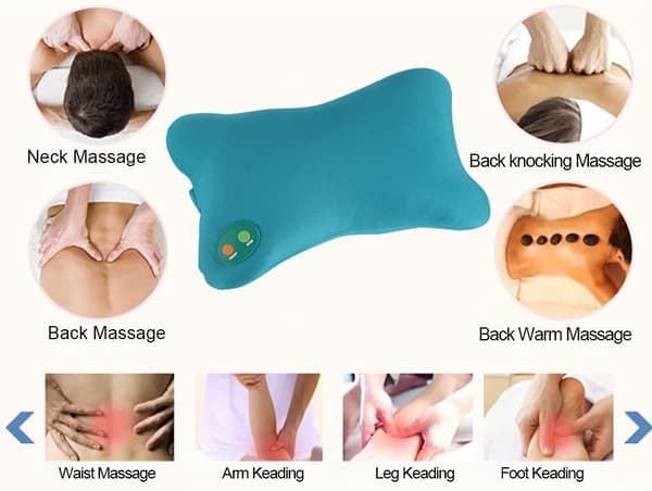 Mjuk massagekudde för bilnackstöd för lindring av nack- och ryggsmärta