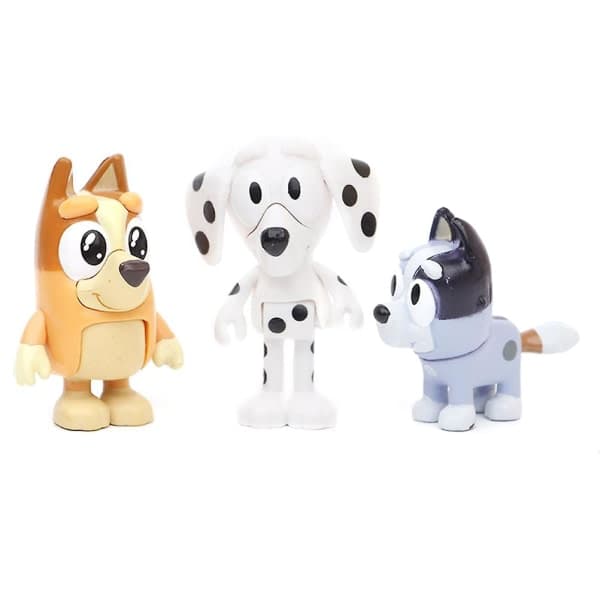 Bluey Animated Toy Figures Set - 12 Piece Play Set