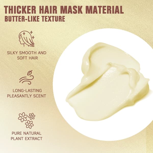 Hårmask Kollagen Reparation Torrt och Förbättra Hårighet Ångfri Bakad Krämessens Hårmask 500ml 1pcs