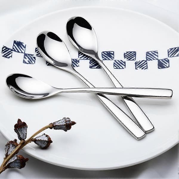 6 Pcs Creative Teaspoons in 304 Stainless Steel Coffee Spoon Dessert Spoon Stirring Spoons Soup Spoons