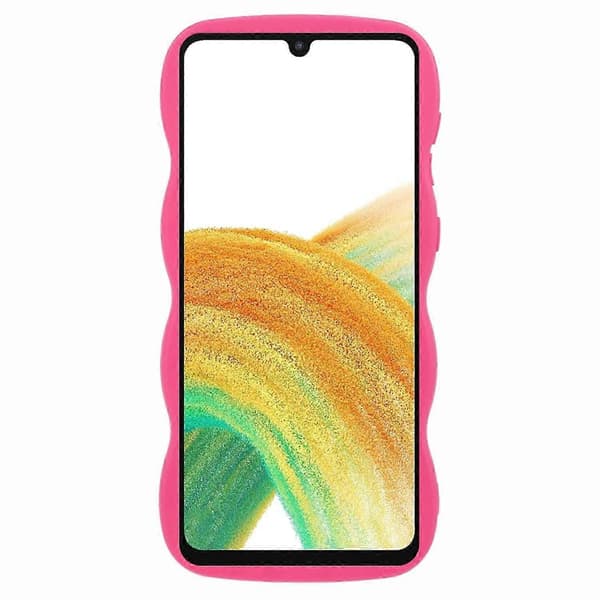 For Samsung Galaxy A16 4G 5G Case TPU Protective Phone Case Unique Curly Wave Frame - Light Green Rose