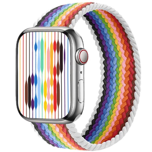 Elastiske Armbånd til Apple Watch 38mm/40mm/41mm Regnbue Regnbue Regnbue l