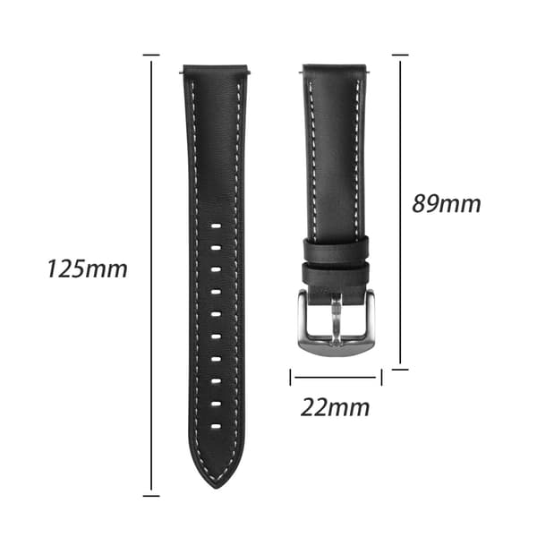 Ægte læderrem til Huawei GT5 22mm Black