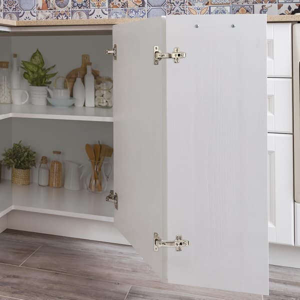 135 Degree Kitchen Door Hinges Compatible with Lazy Susan Corner Cabinets, Full Overlay Face Frame, Concealed (2 Pack)
