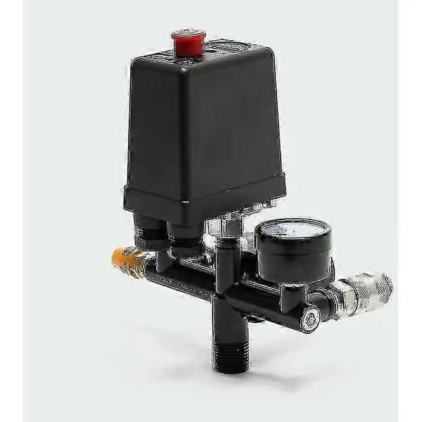 Trykregulator med trykafbryder til kompressor Trykafbryder med 2 displays