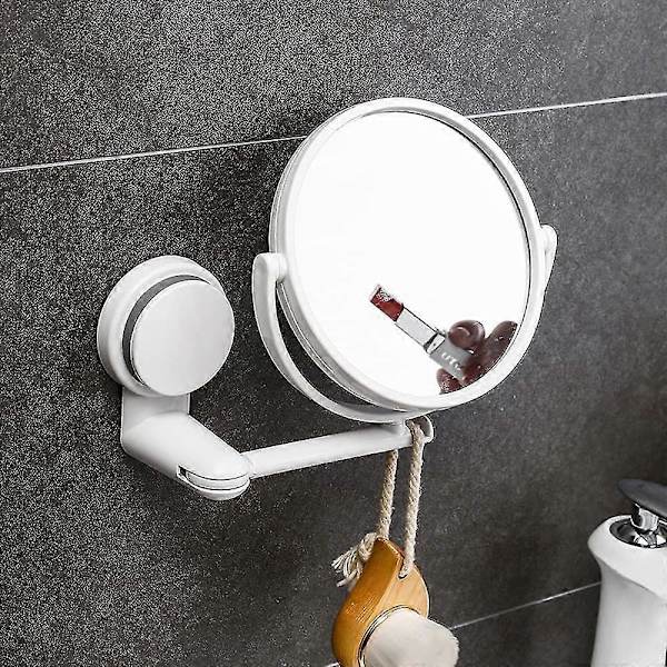 Suction Cup Wall Mirror Bathroom Mirror Makeup Mirror Wall Mounted Mirror 360 Adjustable Double-Sided Magnifying Mirror Table Mirror
