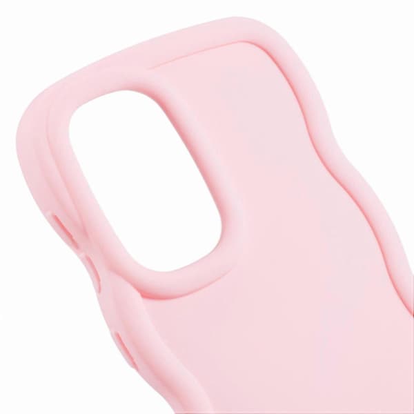 For Samsung Galaxy A16 4G 5G Case TPU Protective Phone Case Unique Curly Wave Frame - Light Green Pink