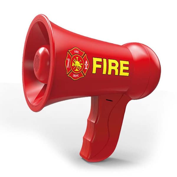 Electronic Fireman Megaphone Voice Changer Toy for Kids Cosplay Musical Practical Joke Interactive Party Accessory
