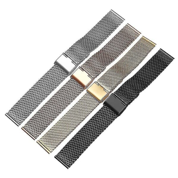Højkvalitets 18mm 20mm 22mm 24mm Universal Milanese Urrem Quick Release Urrem Mesh Rustfrit Stål Rem