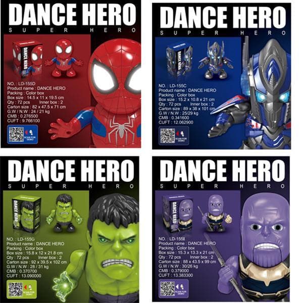 Marvel Helter Dansehelt 8 stk Modeller Iron man Blå