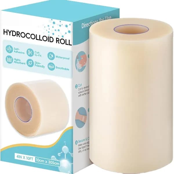 2 M Large Roll Hydrocolloid Dressing, Flexible Skin-Friendly Hydrocolloid Plaster Tape, Waterproof Hydrocolloid