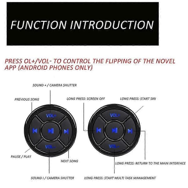 Wireless Bluetooth Media Button Remote Control