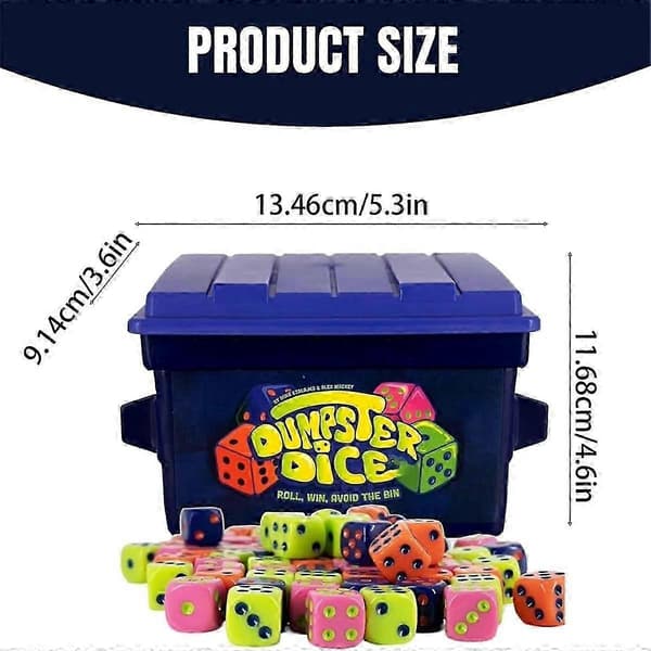 Dumpster Dice -perhelautapeli 4 pelaajalle, hauska