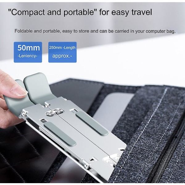 Bærbart laptopstativ i aluminium, Laptopstativ, Laptopstøtte, Computerbase